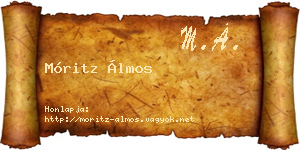 Móritz Álmos névjegykártya